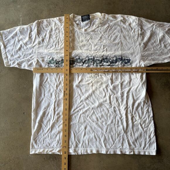 VINTAGE 90S Y2K QUIKSILVER AOP FLORAL SURF T-SHIRT SKATE HAWAII GRAPHIC MENS XL - Picture 5 of 5
